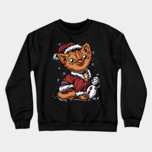 Orange Christmas Cat Santa Suit Crewneck Sweatshirt